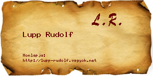 Lupp Rudolf névjegykártya